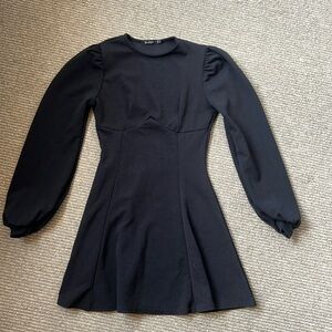 Women’s Black Long Sleeve Mini Dress